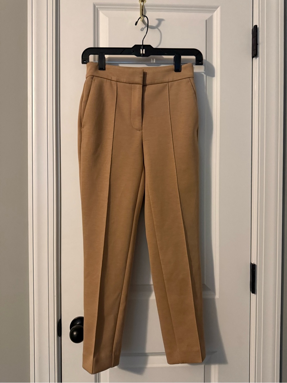 Ann Taylor Camel Straight-Leg Trousers